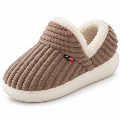 Micah Brown slipper — single shoe side view on white