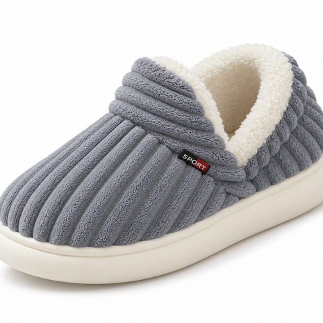 Micah Grey slipper — single shoe side view on white