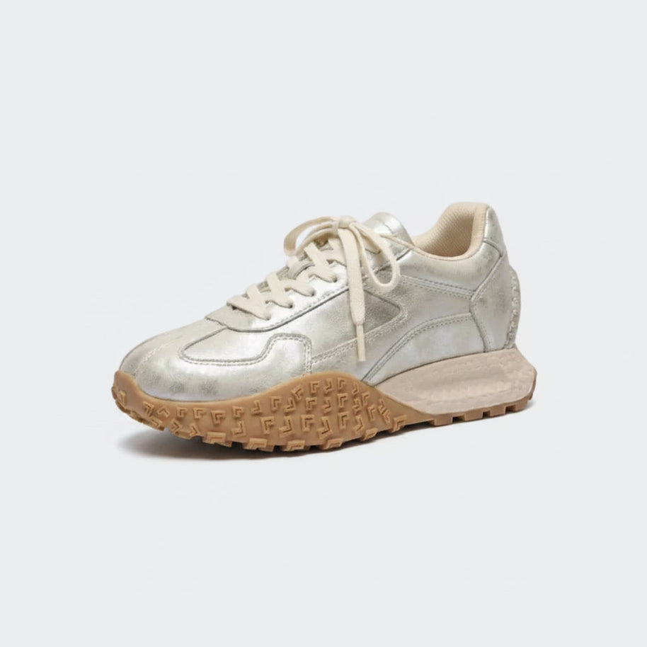 Amelia・Boost Your Height (2.8 in) — silver and beige side view 1