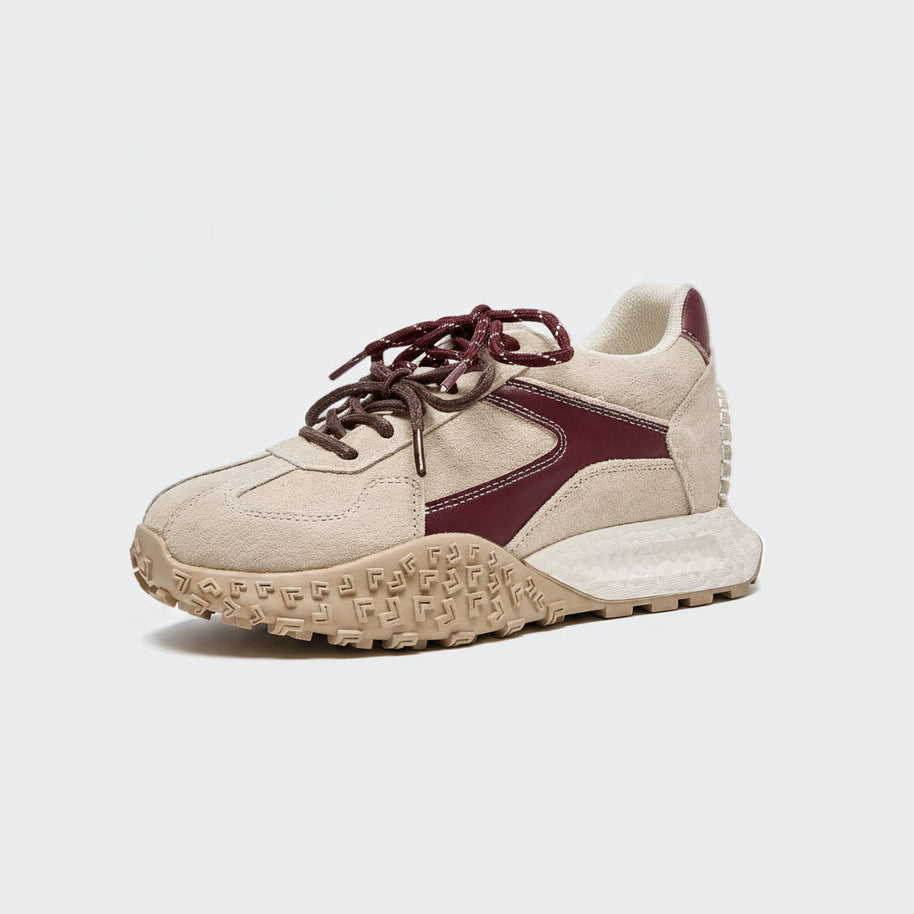 Amelia・Boost Your Height (2.8 in) — beige and burgundy side view 6