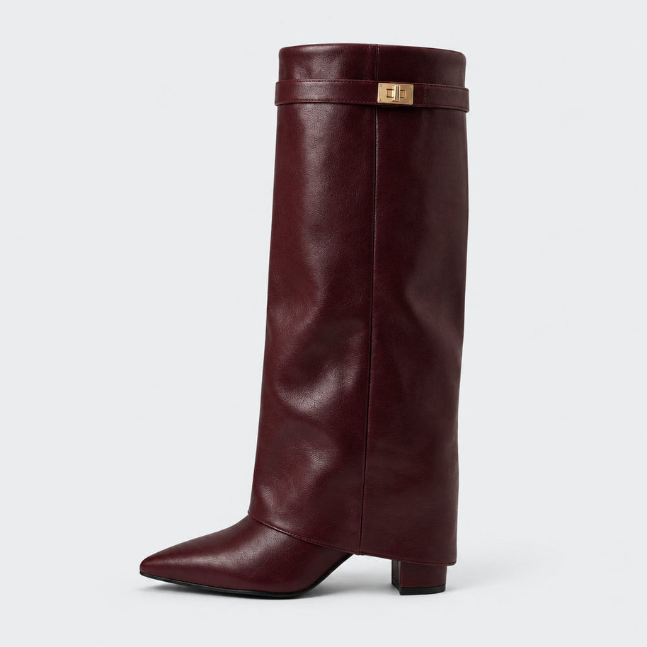 Alexi・Boost Your Height (3.5 in) — burgundy side view 6