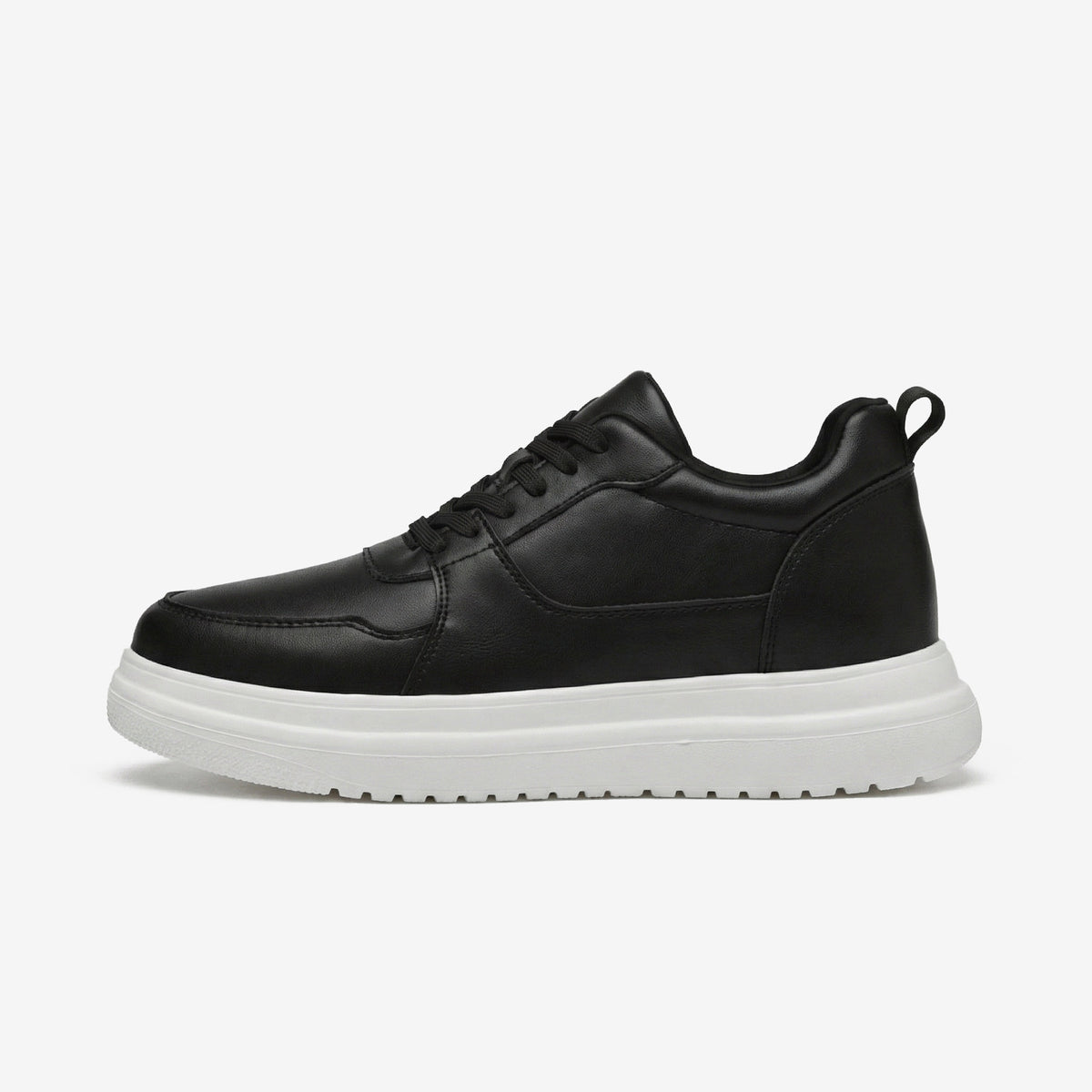 Bobby・Boost Your Height (2.3 in / 3.1 in) — black with white sole side view 1