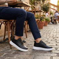 Bobby・Boost Your Height (2.3 in / 3.1 in) — black with white sole lifestyle view 3