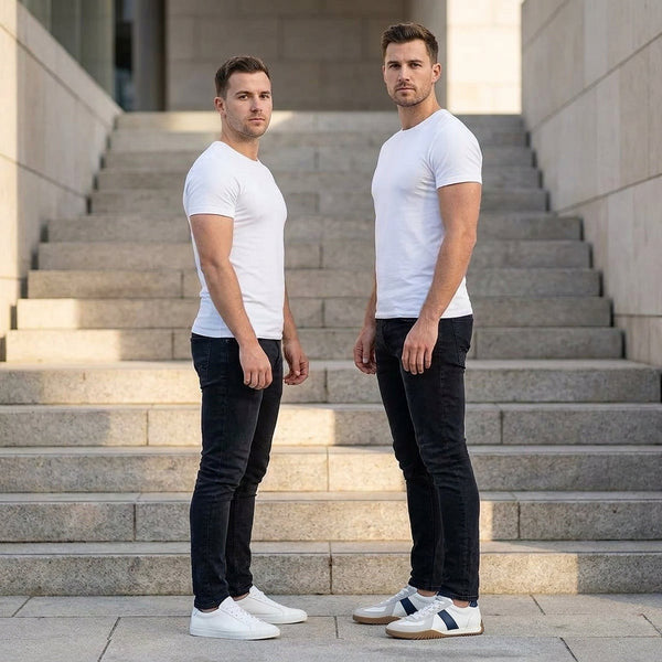 Brook・Boost Your Height (2.3 in) — white with navy and gum lifestyle view 2