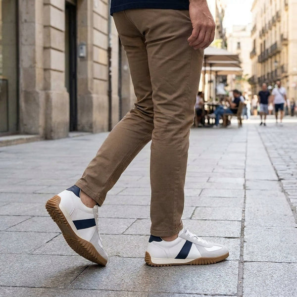 Brook・Boost Your Height (2.3 in) — white with navy and gum lifestyle view 4