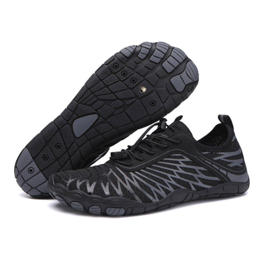 Indigo・Barefoot Sneakers — black and gray sole view 1