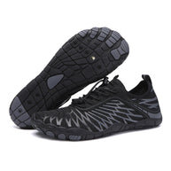 Indigo・Barefoot Sneakers — black and gray sole view 1
