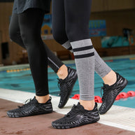 Indigo・Barefoot Sneakers — black and gray lifestyle view 2