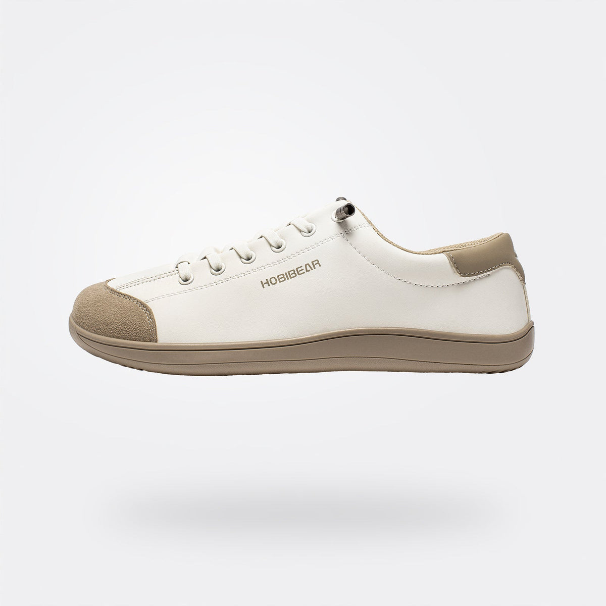 Kieran・Barefoot Sneakers — white and beige side view 5