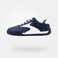 Lindsey・Wide Toe Box Shoes — navy and white side view 3