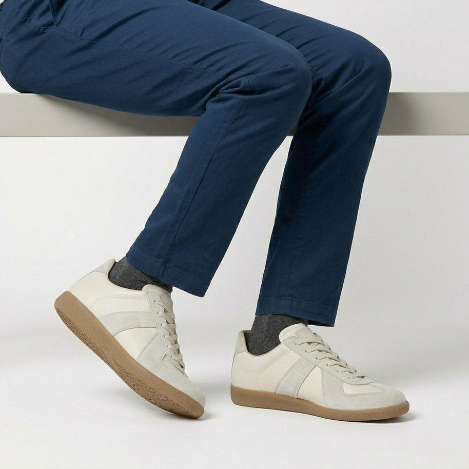 Teagan・Boost Your Height (1.96 in / 2.36 in) — white with gum sole lifestyle view 2