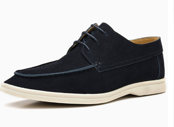 Remy Blue loafer white background side view