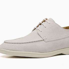 Remy White loafer white background side view