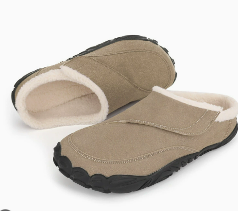Shannon Beige winter slipper white background