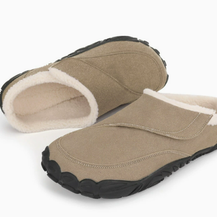 Shannon Beige winter slipper white background