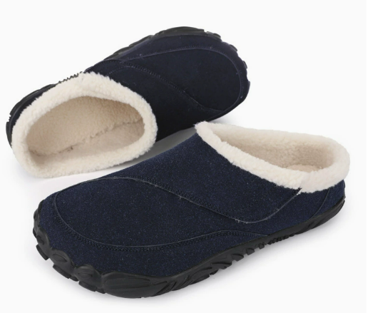 Shannon Blue winter slipper white background