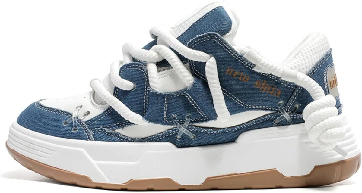 Unisex Chunky Platform Sneakers - Denim - View 10