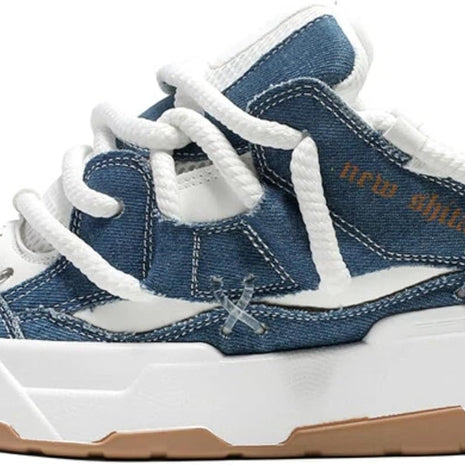 Unisex Chunky Platform Sneakers - Denim - View 10