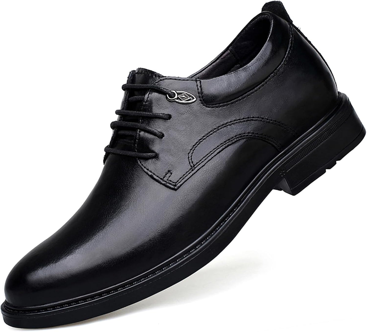 Men's Classic Elevator Oxford Shoes - Black - View 8