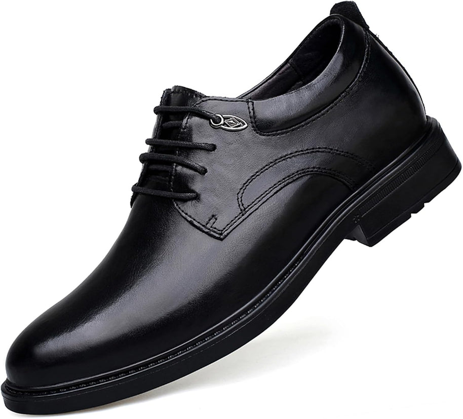 Men's Classic Elevator Oxford Shoes - Black - View 8
