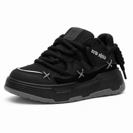 Unisex Chunky Platform Sneakers - Black - variant product image