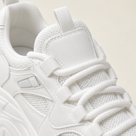 Women's Chunky Platform Dad Sneakers - White - material detail