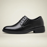 Men's 3.2-Inch Elevator Dress Shoes - Black - side profile