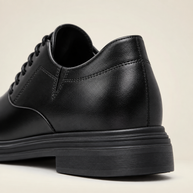 Men's 3-Inch Elevator Oxford Shoes - Black - heel detail