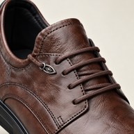 Men's Classic Elevator Oxford Shoes - Brown - material detail