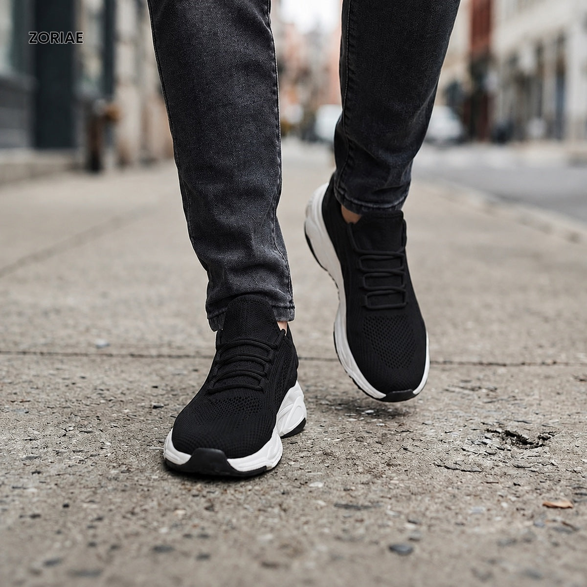 Zoriae Alex Chunky Mesh Elevator Sneakers — Detail image 02