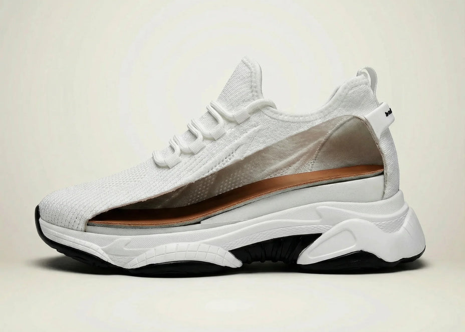 Zoriae elevator footwear — hidden lift cutaway