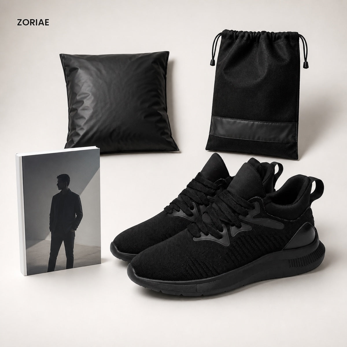 Zoriae Hunter Knit Running-Style Elevator Sneakers — Gallery image 03