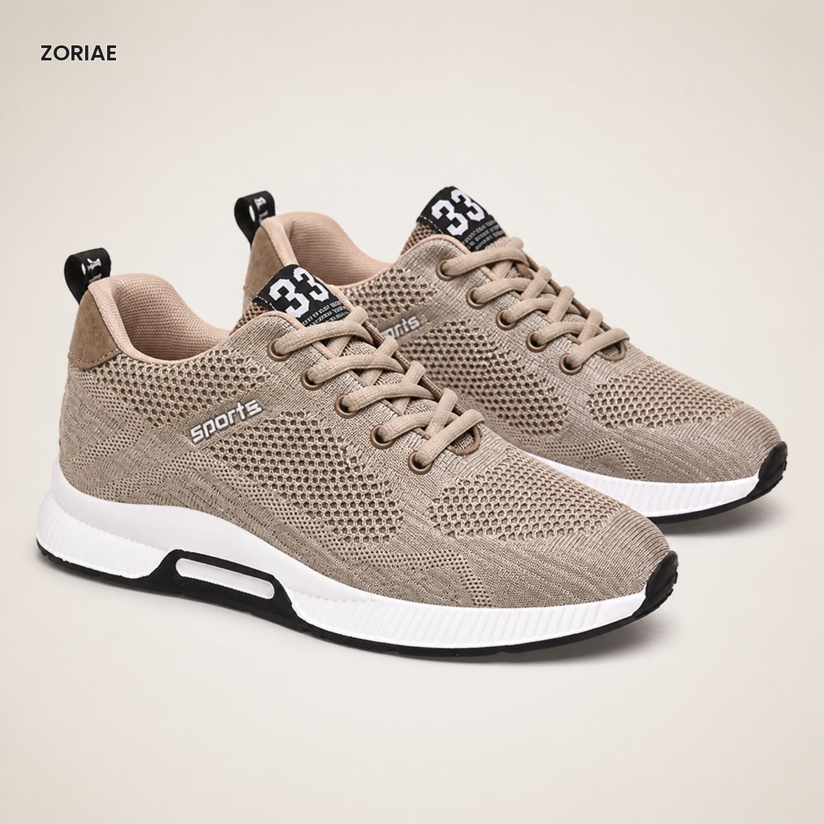 Zoriae Nate Mesh Running-Style Elevator Sneakers — Gallery image 03